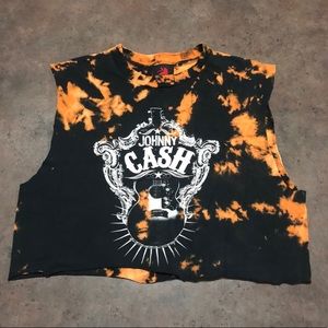 Johnny Cash custom crop top